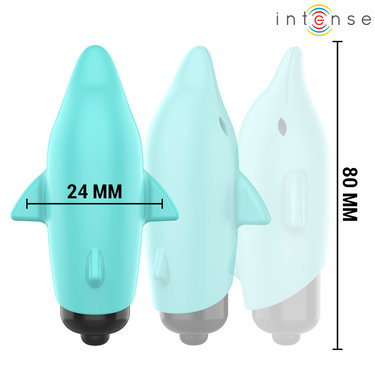 Vibrazione Intensa Delfino Blu - Bullet Tascabile Impermeabile 8 x4,7 cm